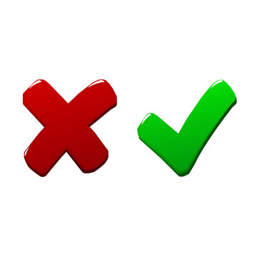 recommend clip art: tick and cross 3d