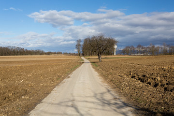 Naklejka premium Chemin vers l'horizon infini