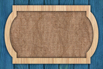 Background made of wooden planks and old canvas