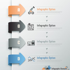 Modern infographics options banner.