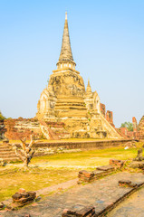 Fototapeta na wymiar Wat Phra Si Sanphet świątynia w Ayutthaya Tajlandii