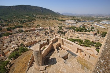 View of Biar town from the castle tower, Alicante, Spain