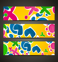 banner with abstract pattern