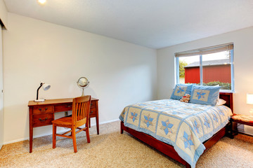 Cozy bedroom with desk