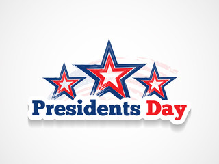 beautiful presidents day design on white color background.