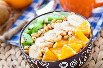 Granola with tropical fruits
