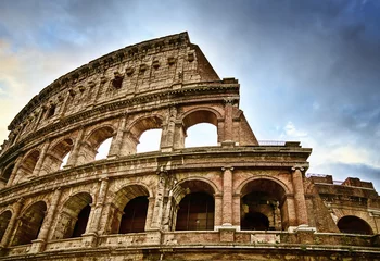 Fototapete Rund Antikes Kolosseum in Rom © wajan