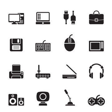 Silhouette Computer equipment and periphery icons