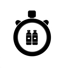 Bouteille de plongée dans un chronomètre