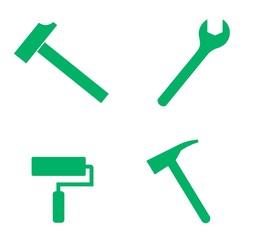 Outils de bricolage en 4 icônes