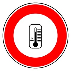 Thermomètre dans un panneau