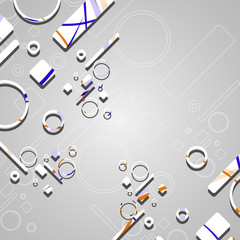 Colorful abstract circles background, dynamic illustration.