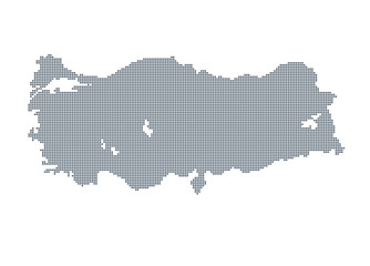 Fototapeta na wymiar Koyu noktalı Türkiye haritası