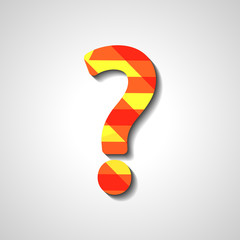 Abstract question mark, style illustration