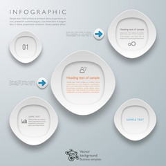 Infographics Vector Background　White Frame