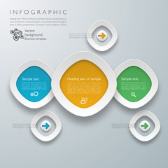 Infographics Vector Background Flow Chart