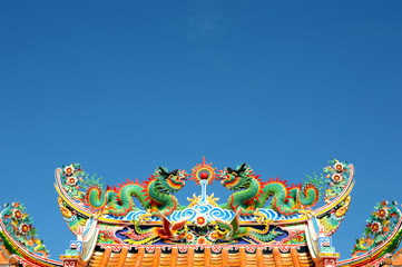 green dragon on the roof