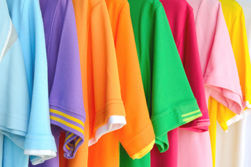 colorful polo shirt background