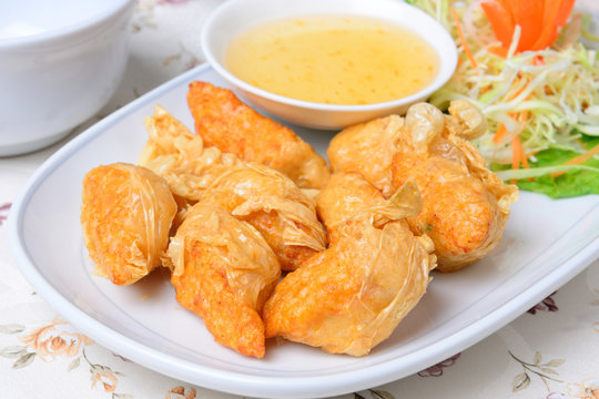 chinese food name Deep fried shrimp rolled