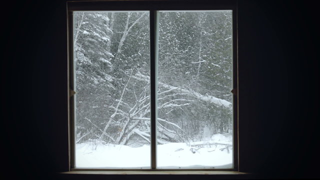 Snowstorm View by the Window