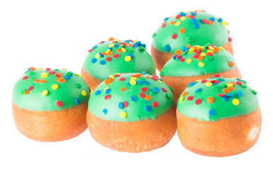 Sweet mini donut on background