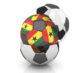 Obraz premium Ghana soccer ball isolated white background
