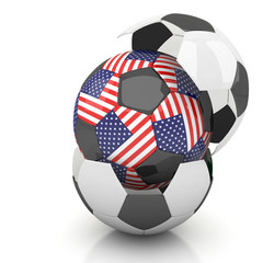 Obraz premium USA soccer ball isolated white background