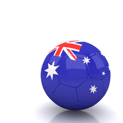 Australia soccer ball isolated white background