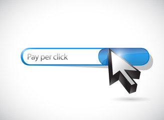 pay per click search bar illustration design