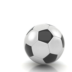 Fototapeta premium soccer ball isolated white background