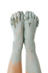 Foot Care. Mud treatment.