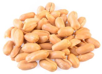 Peanuts. Processed peanuts on the background