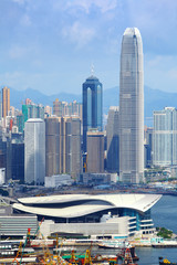 Naklejka premium Hong Kong city