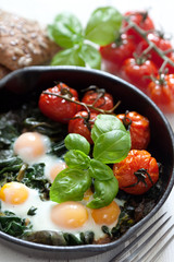 Eggs with spinach