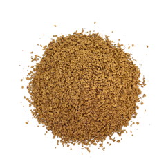 close up  instant coffee isolated on white background