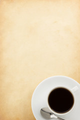 cup of coffee and parchment