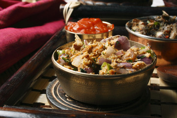 Poora mach - A fish prepared in barbeque or open charcoal fire.