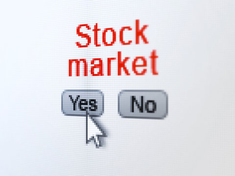 Business concept: Stock Market on digital computer screen