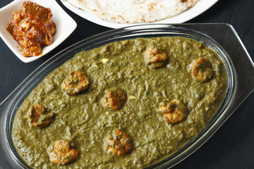 Saag prawn it is a north Indian vegetable