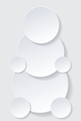 paper circle banner with drop shadows. eps 10.