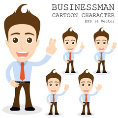 Businessman cartoon character EPS 10 vector