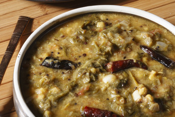Akukura is a famous vegetarian dish made from green leaves