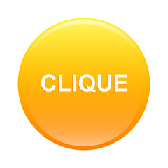 bouton internet clique icon clic orange web