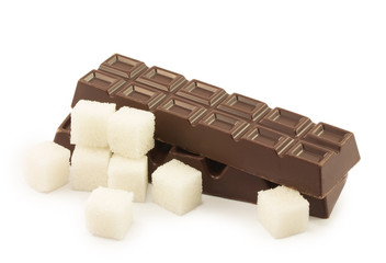 Chocolate bars and refined sugar