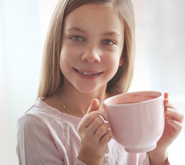 Child drinking cocoa
