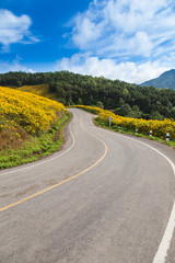 Road at top of the mountain.