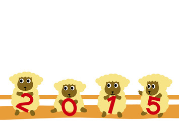 ヒツジの年賀状,