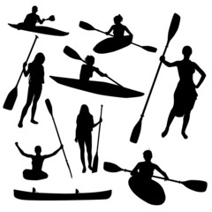 Canoe silhouettes