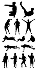 Man fitness silhouette