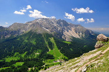 Fototapeta na wymiar View over Mt Latemar - Italy Alps
